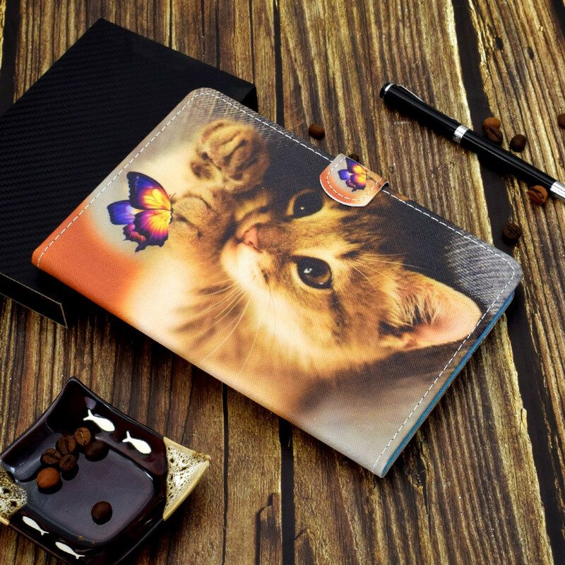 Folio Cover iPad Air (2022) (2020) Il Mio Gattino E La Mia Farfalla