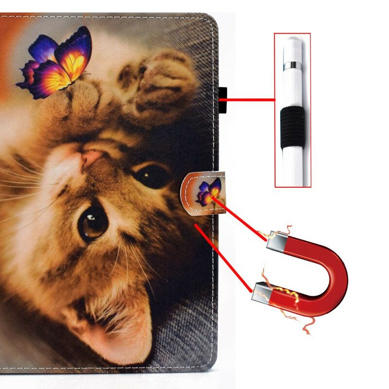 Folio Cover iPad Air (2022) (2020) Il Mio Gattino E La Mia Farfalla