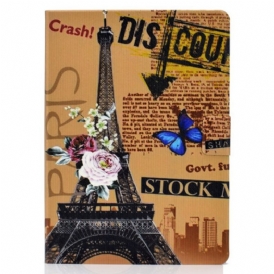 Folio Cover iPad Air (2022) (2020) Torre Eiffel Floreale