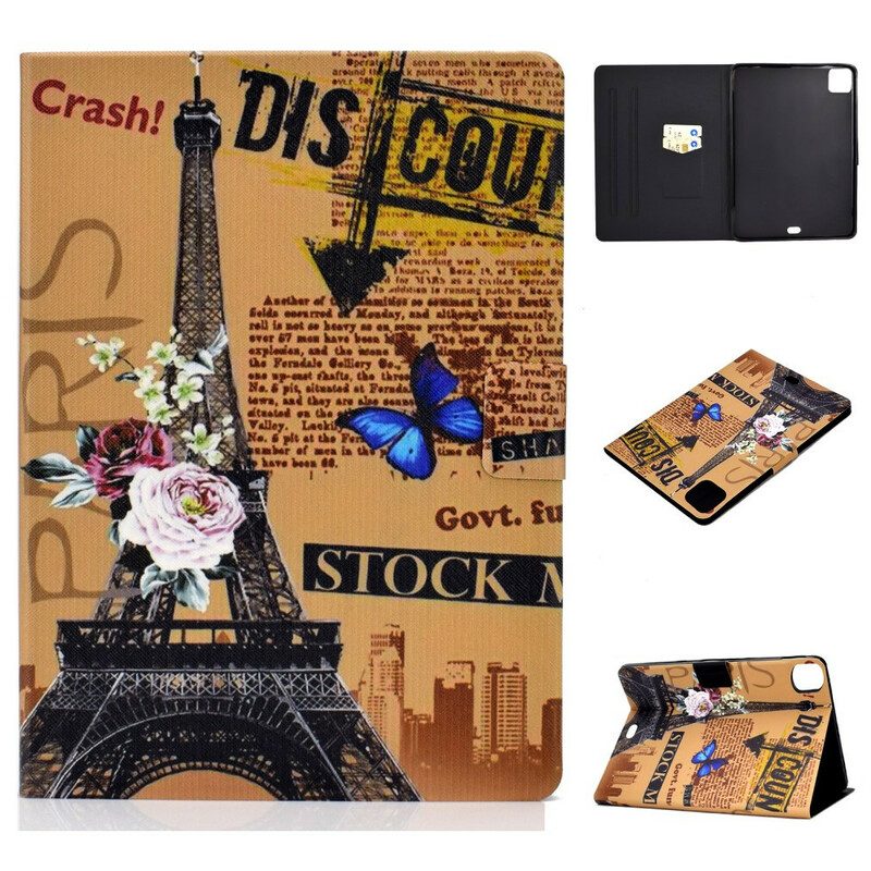 Folio Cover iPad Air (2022) (2020) Torre Eiffel Floreale