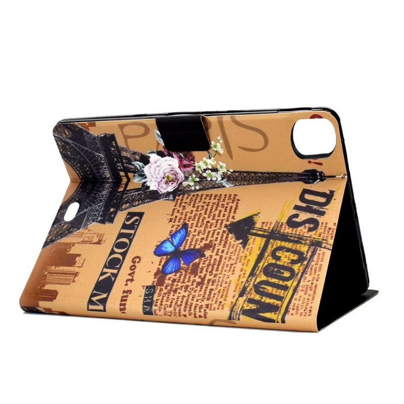 Folio Cover iPad Air (2022) (2020) Torre Eiffel Floreale