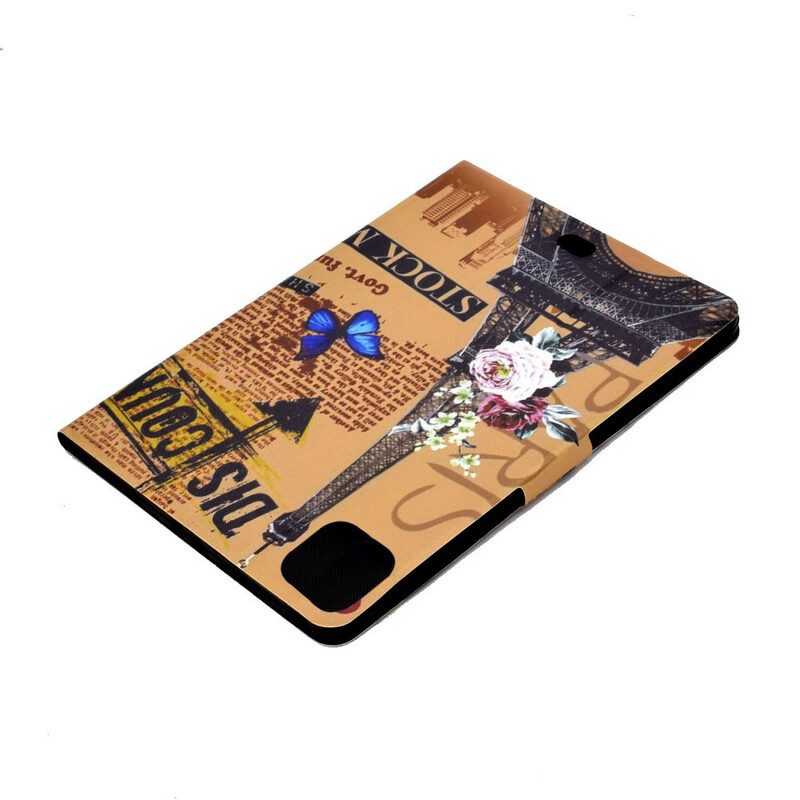 Folio Cover iPad Air (2022) (2020) Torre Eiffel Floreale