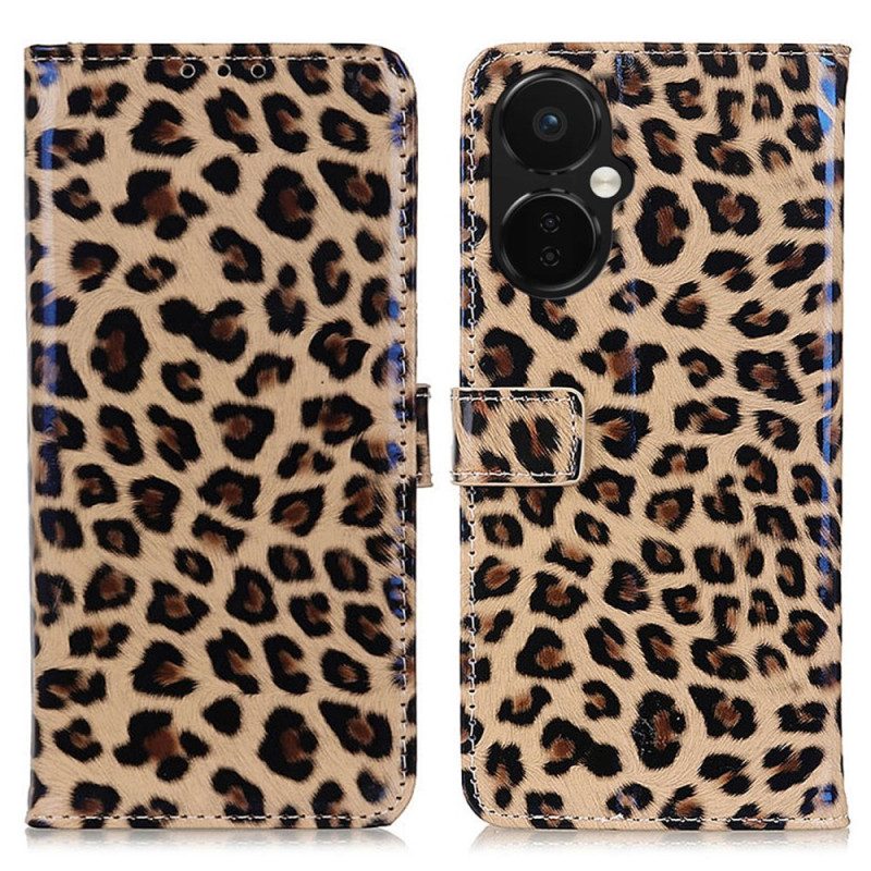 Custodia in pelle OnePlus Nord CE 3 Lite 5G Leopardo