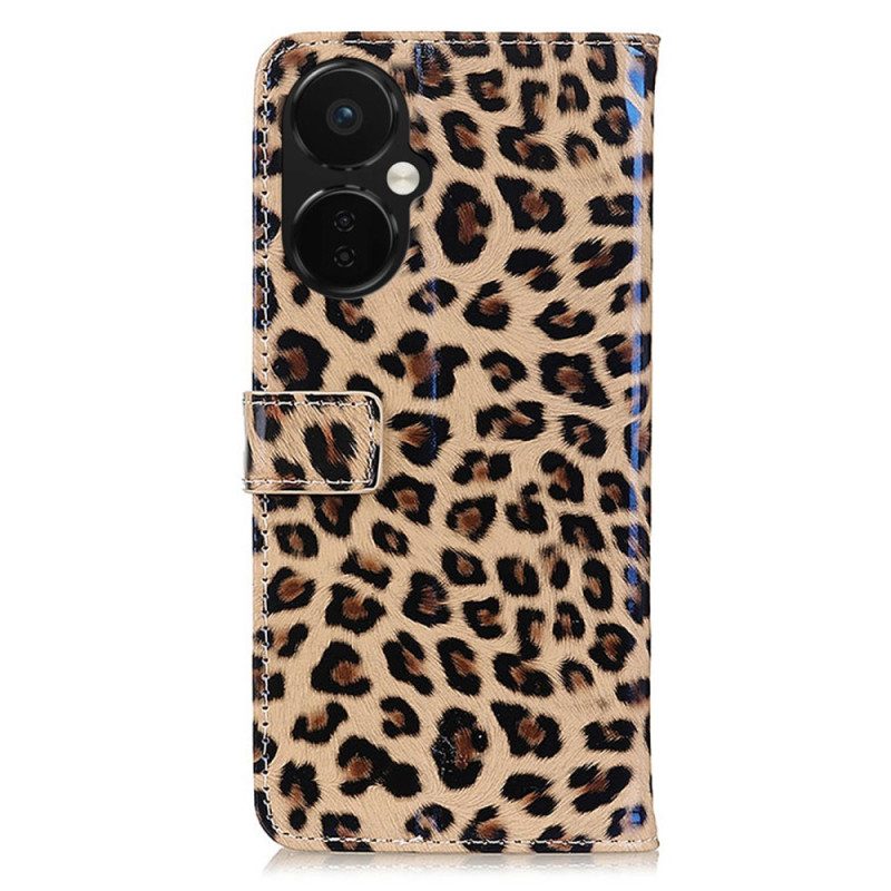 Custodia in pelle OnePlus Nord CE 3 Lite 5G Leopardo