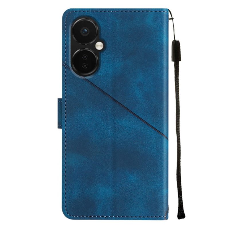 Custodia in pelle OnePlus Nord CE 3 Lite 5G Strappy Stile Anni '70