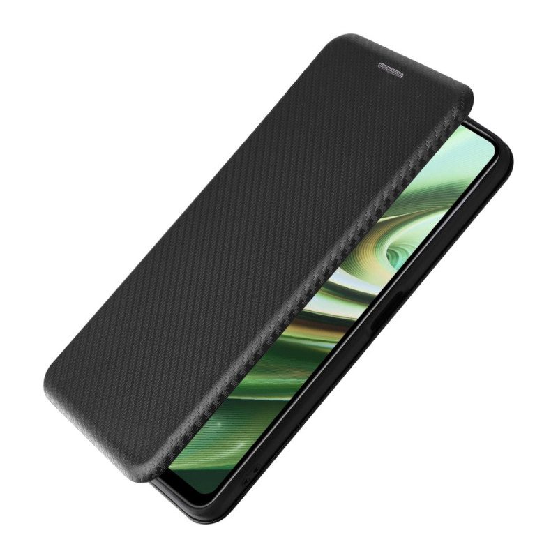 Folio Cover OnePlus Nord CE 3 Lite 5G Custodia in pelle Struttura In Fibra Di Carbonio