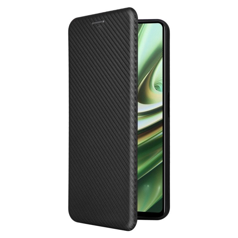 Folio Cover OnePlus Nord CE 3 Lite 5G Custodia in pelle Struttura In Fibra Di Carbonio