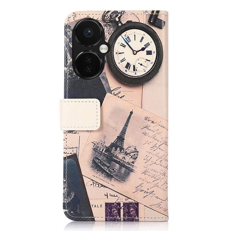 Folio Cover OnePlus Nord CE 3 Lite 5G Torre Eiffel Del Poeta