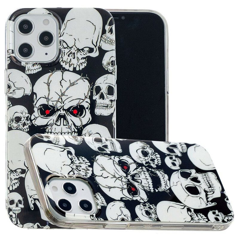 Cover iPhone 12 Pro Max Attenzione Teschi Fluorescenti