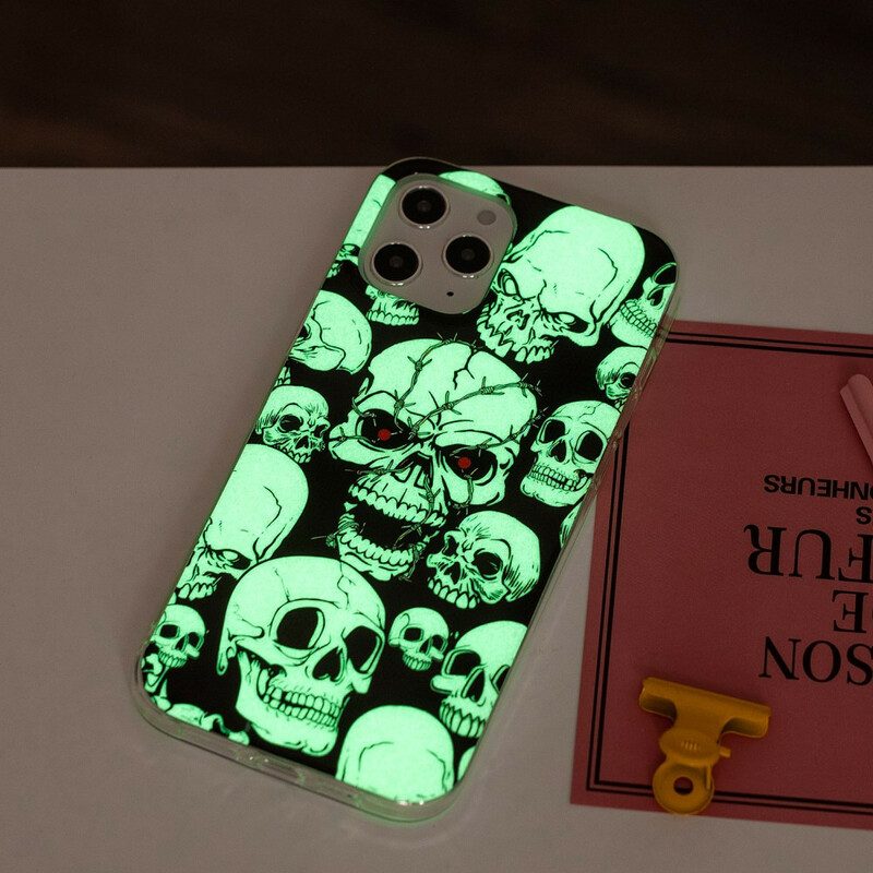 Cover iPhone 12 Pro Max Attenzione Teschi Fluorescenti