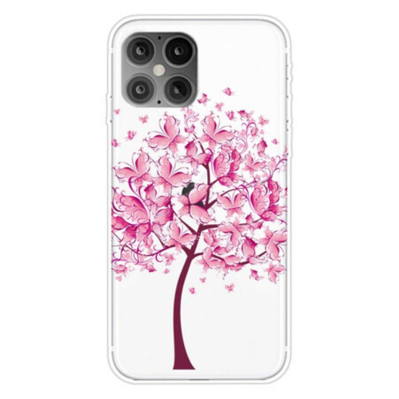 Cover iPhone 12 Pro Max Cima Dell'albero Rosa