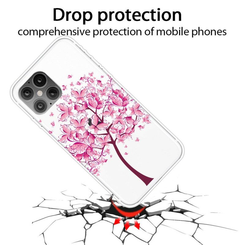 Cover iPhone 12 Pro Max Cima Dell'albero Rosa