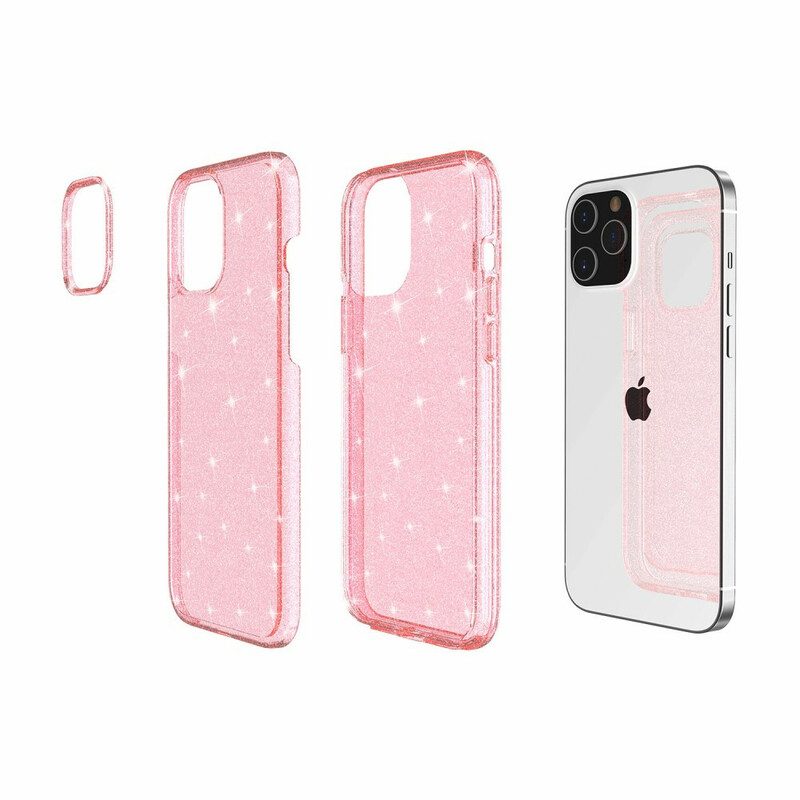 Cover iPhone 12 Pro Max Paillettes Trasparenti