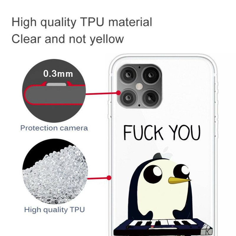 Cover iPhone 12 Pro Max Pinguino. Vaffanculo