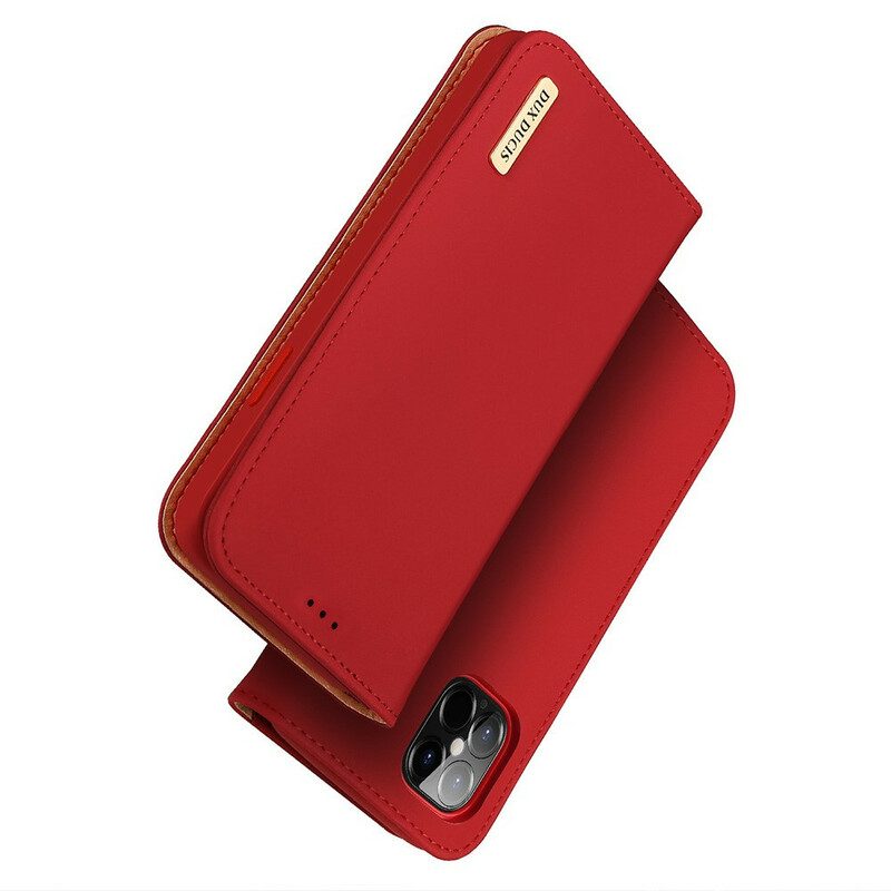 Folio Cover iPhone 12 Pro Max Custodia in pelle Desiderio Serie Dux-ducis