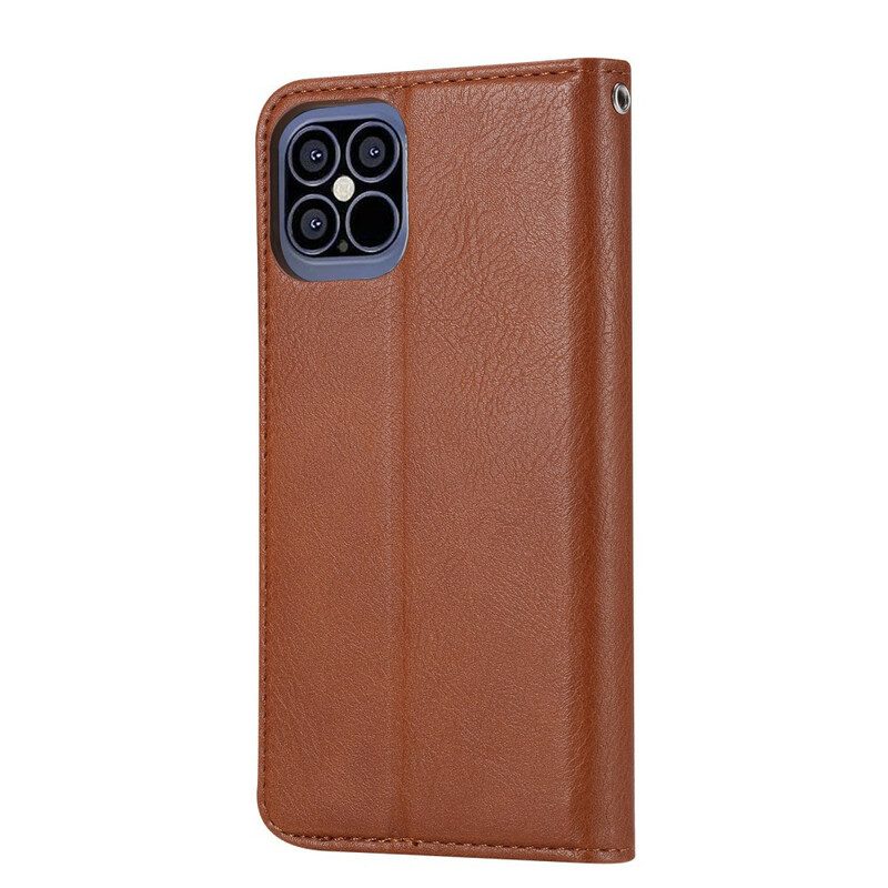 Folio Cover iPhone 12 Pro Max Custodia in pelle Portacarte In Ecopelle