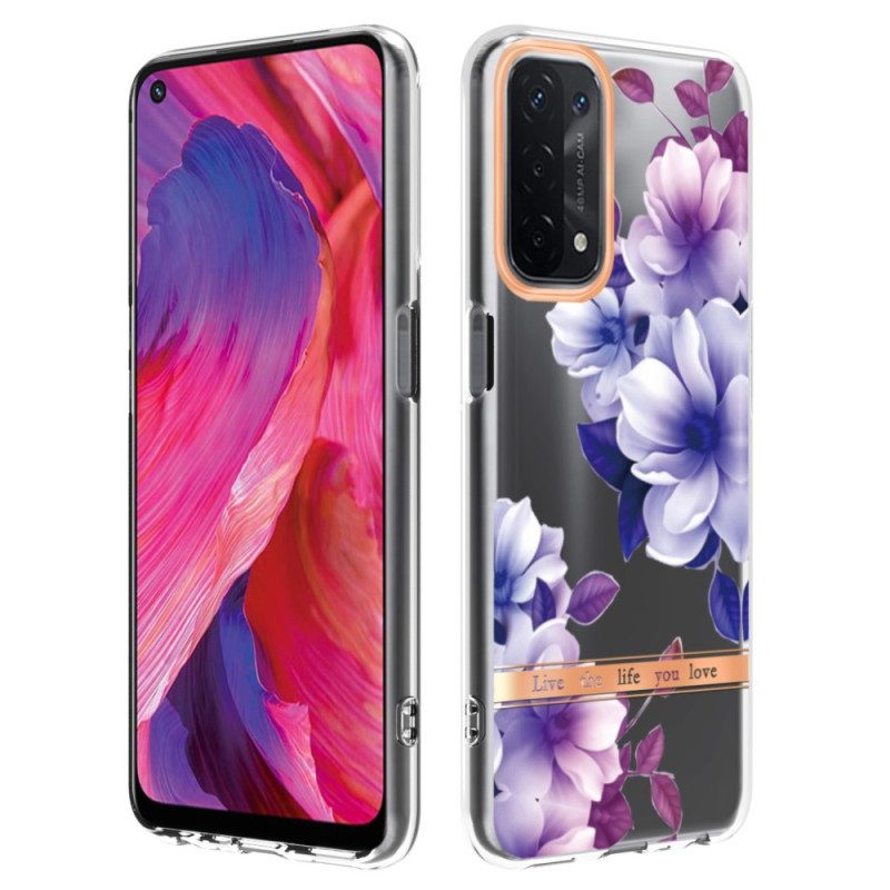 Cover Oppo A54 5G / A74 5G Floreale Senza Soluzione Di Continuità