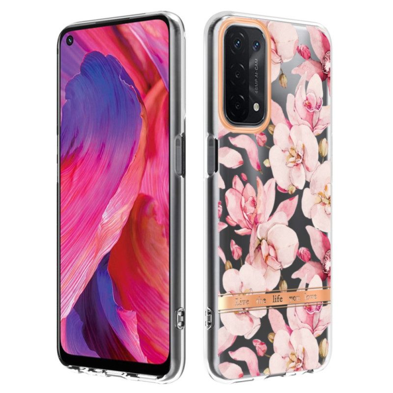 Cover Oppo A54 5G / A74 5G Floreale Senza Soluzione Di Continuità