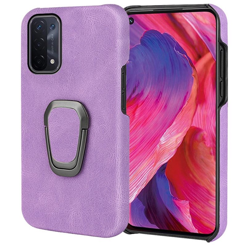 Cover Oppo A54 5G / A74 5G Porta Anelli Effetto Pelle