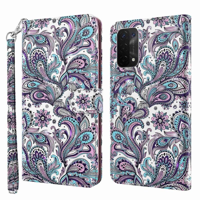 Custodia A Portafoglio Oppo A54 5G / A74 5G Paisley