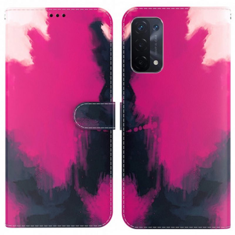 Custodia in pelle Oppo A54 5G / A74 5G Acquerello