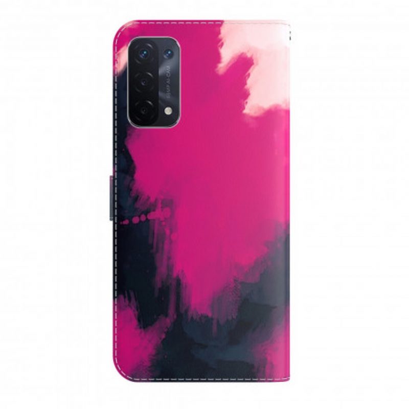 Custodia in pelle Oppo A54 5G / A74 5G Acquerello