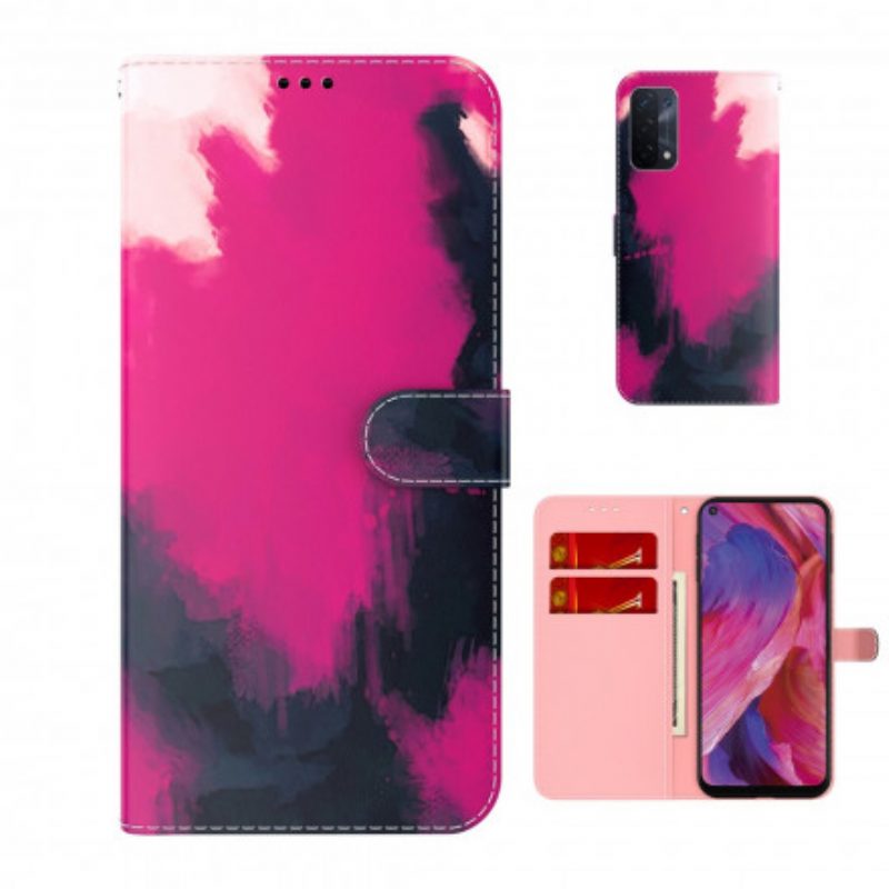 Custodia in pelle Oppo A54 5G / A74 5G Acquerello