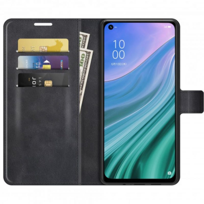 Custodia in pelle Oppo A54 5G / A74 5G Classico Stile Retrò In Pelle