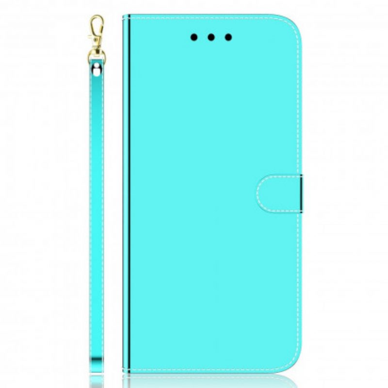 Folio Cover Oppo A54 5G / A74 5G Copri Specchietto In Ecopelle