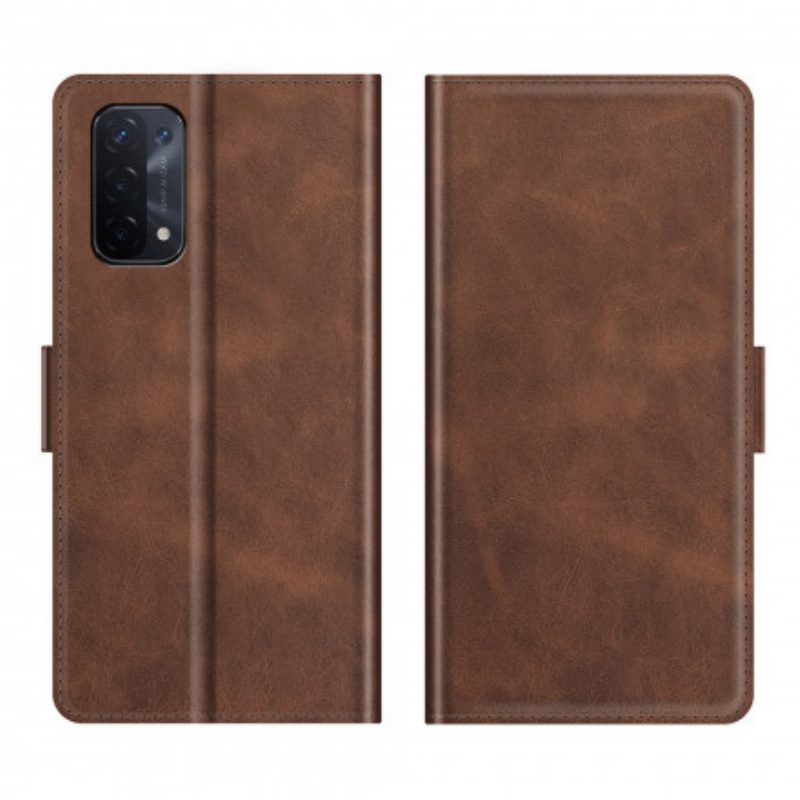 Folio Cover Oppo A54 5G / A74 5G Custodia in pelle Doppio Lembo