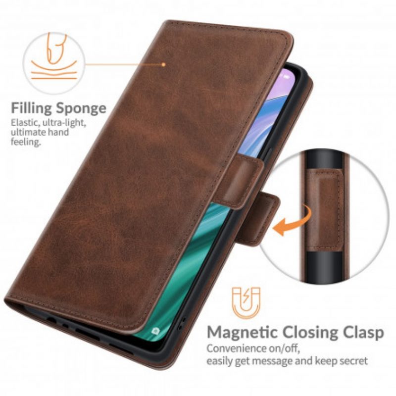 Folio Cover Oppo A54 5G / A74 5G Custodia in pelle Doppio Lembo