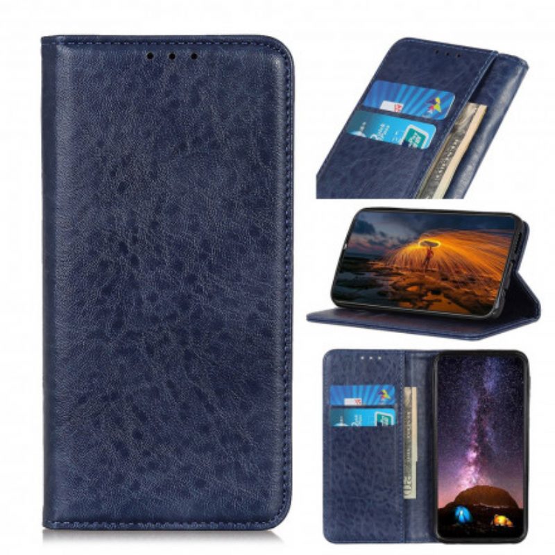 Folio Cover Oppo A54 5G / A74 5G Custodia in pelle Struttura In Pelle Spaccata