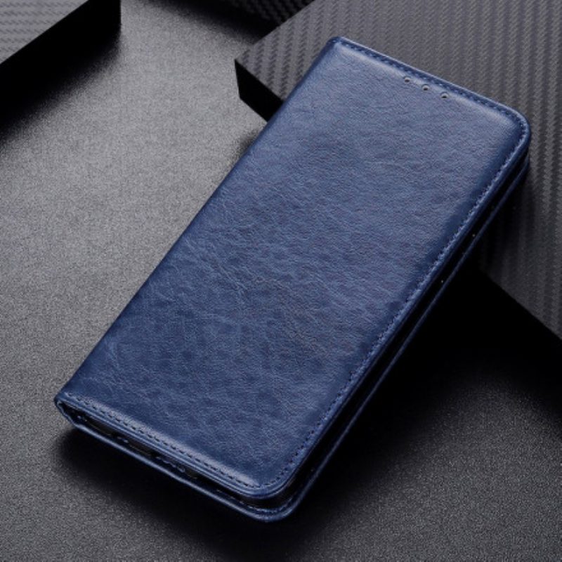 Folio Cover Oppo A54 5G / A74 5G Custodia in pelle Struttura In Pelle Spaccata