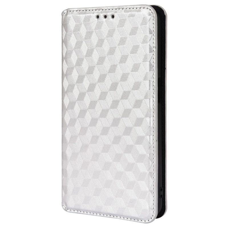 Folio Cover Oppo A54 5G / A74 5G Custodia in pelle Trama 3d