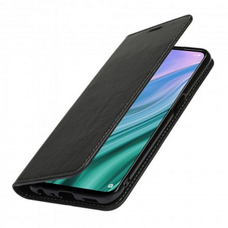 Folio Cover Oppo A54 5G / A74 5G Custodia in pelle Pelle Vera