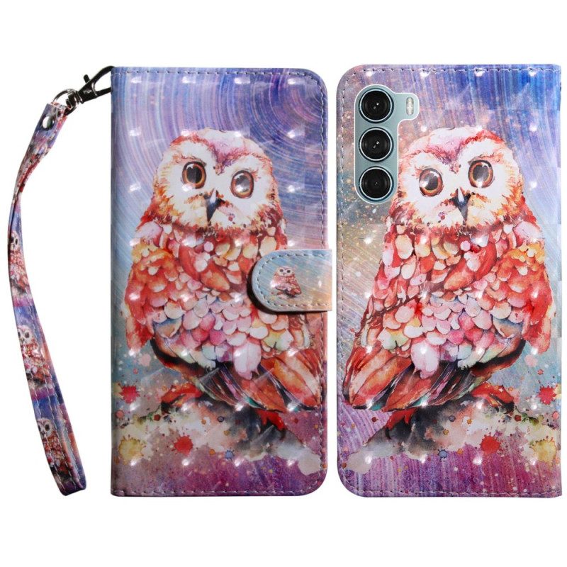 Folio Cover Oppo A54 5G / A74 5G Gufo Con Cordino