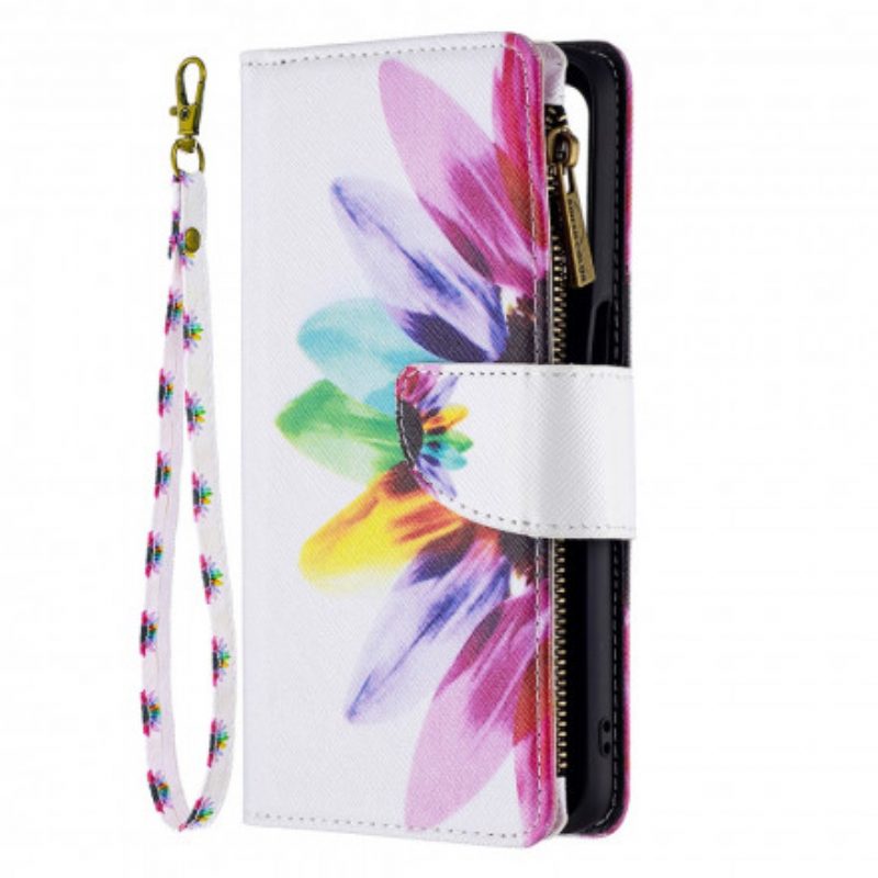 Folio Cover Oppo A54 5G / A74 5G Tasca Con Zip A Fiore