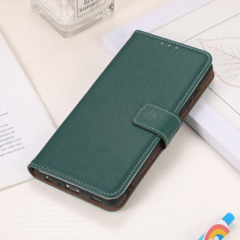 Folio Cover Oppo A54 5G / A74 5G Trama Di Litchi