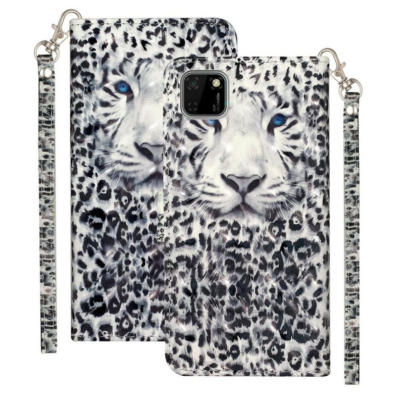 Custodia in pelle Huawei Y5p Faretti Tiger Light Strap