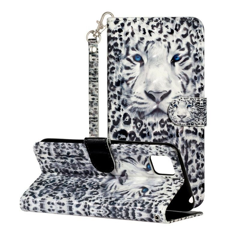 Custodia in pelle Huawei Y5p Faretti Tiger Light Strap