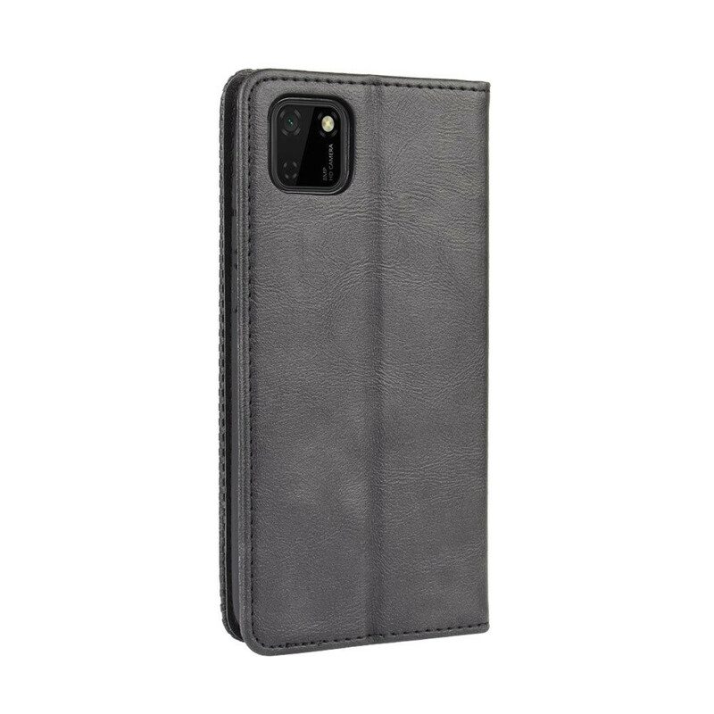 Folio Cover Huawei Y5p Custodia in pelle Effetto Pelle Vintage Stilizzato