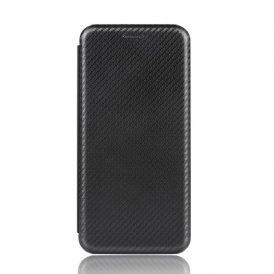 Folio Cover Huawei Y5p Custodia in pelle Fibra Di Carbonio