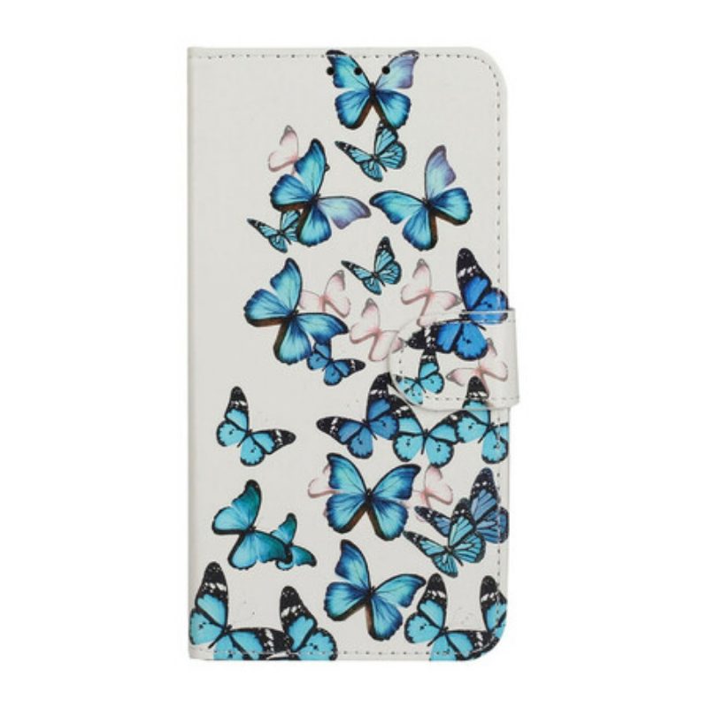 Folio Cover Huawei Y5p Custodia in pelle Miriadi Di Farfalle