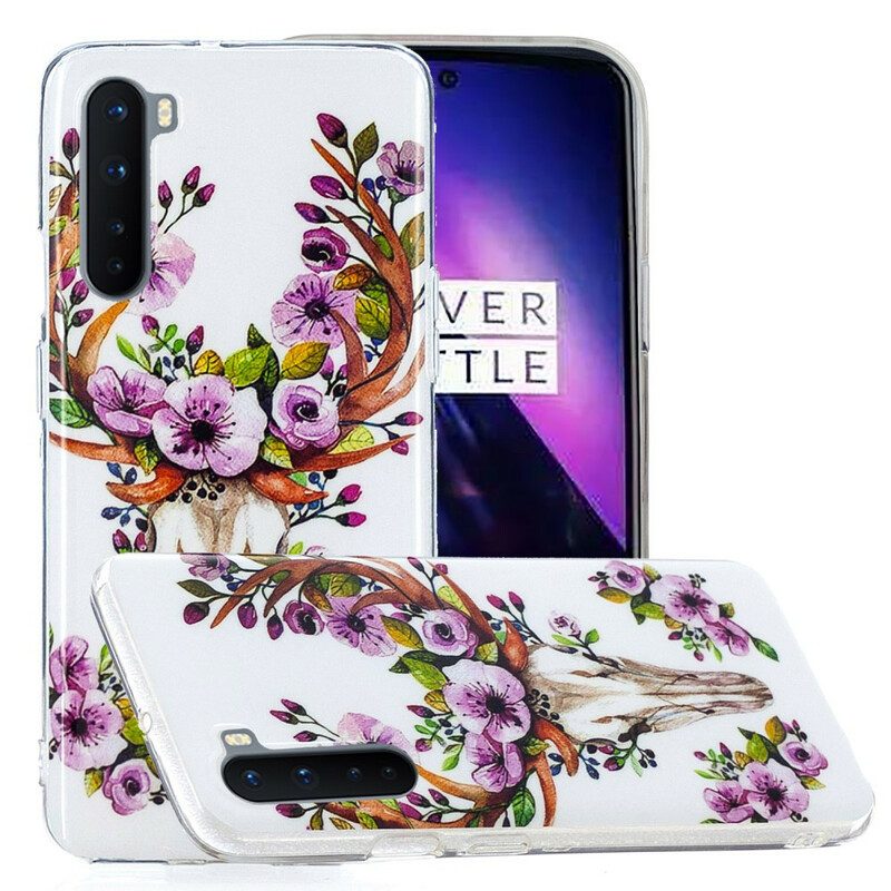 Cover OnePlus Nord Alce Floreale Fluorescente