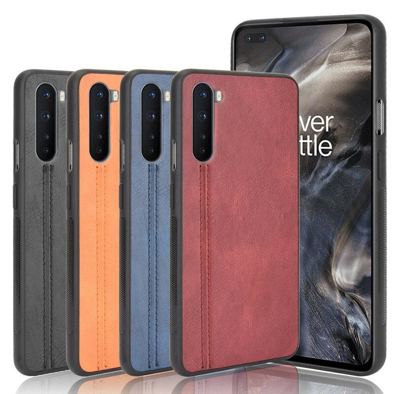 Cover OnePlus Nord Cuciture In Pelle Stile