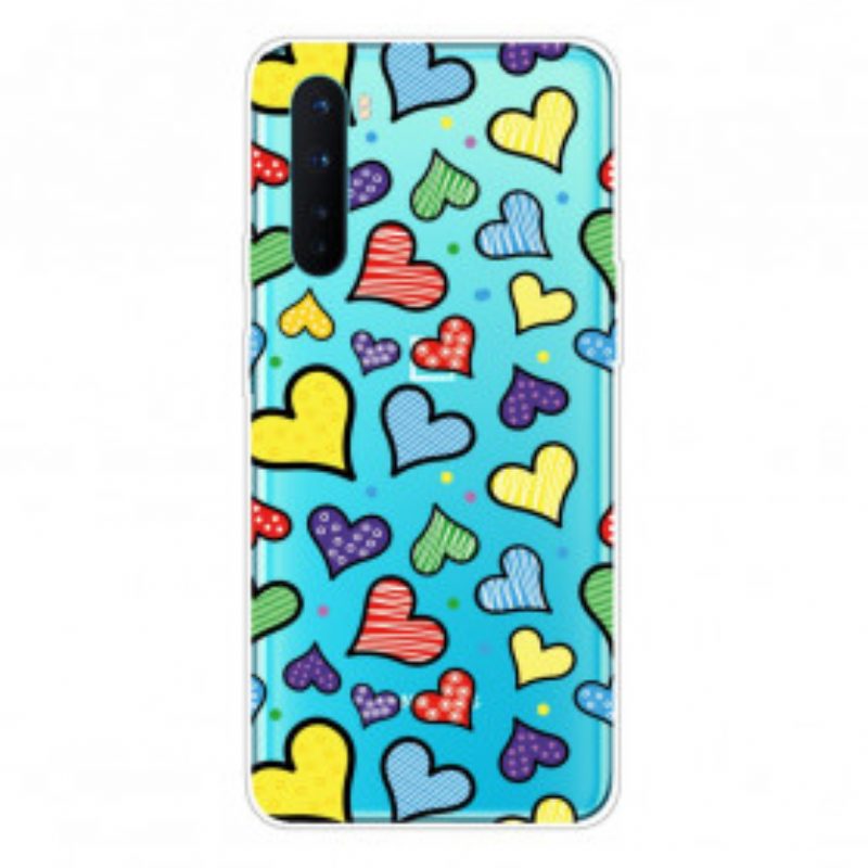 Cover OnePlus Nord Cuori Multicolori