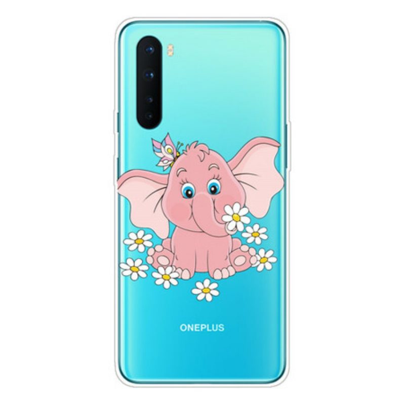 Cover OnePlus Nord Elefante Rosa Senza Cuciture