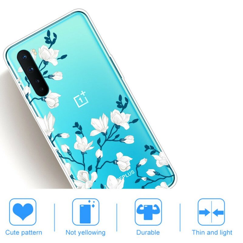 Cover OnePlus Nord Fiori Bianchi