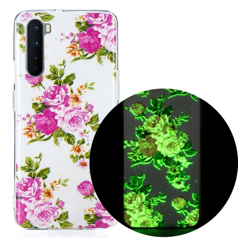 Cover OnePlus Nord Fiori Liberty Fluorescenti