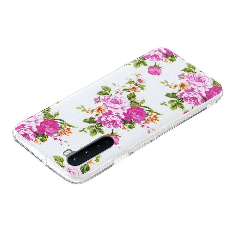 Cover OnePlus Nord Fiori Liberty Fluorescenti